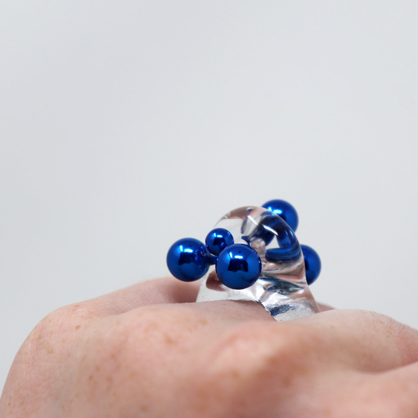 Barbell Rings in Clear with Colorful Hardware