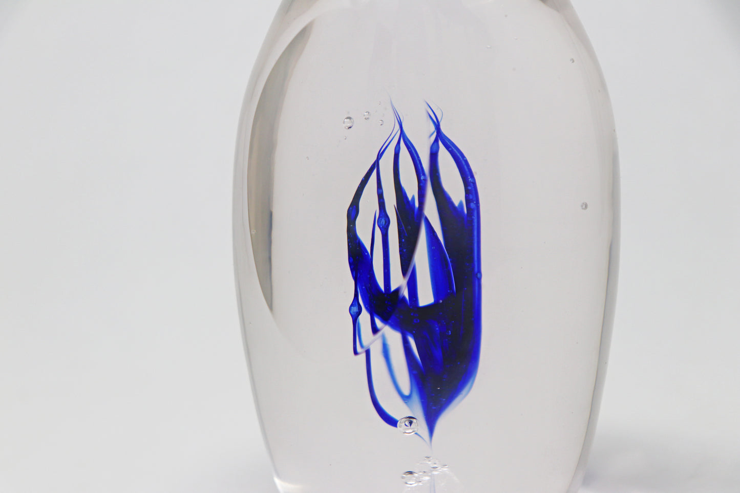 Blue Faceted Paperweight