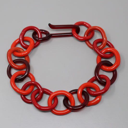 Short Chain Necklace in Red