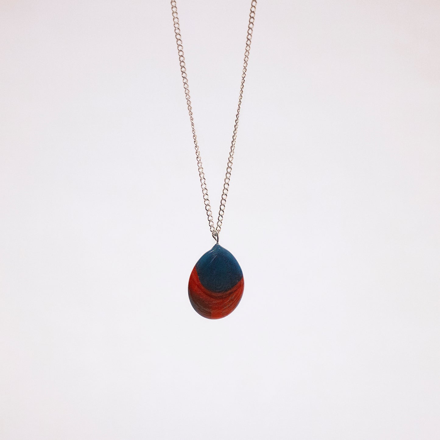 Large Disc Necklace in Silver