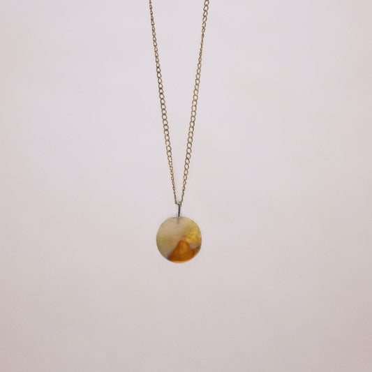 Small Disc Necklace in Gold
