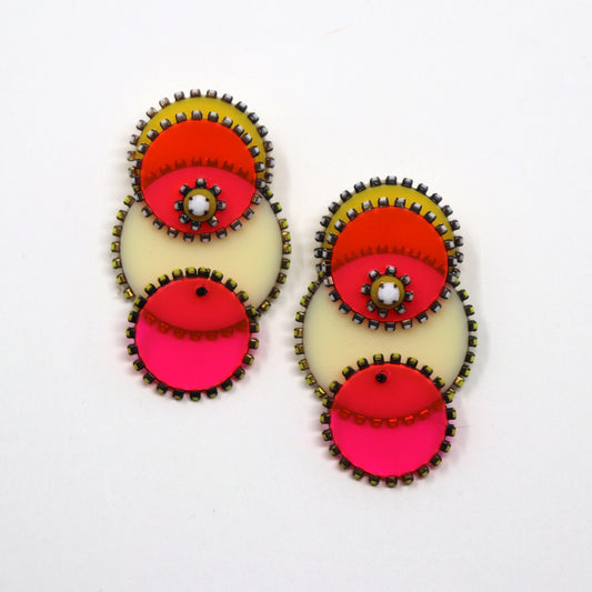 Large Four Piece Acrylic Studs