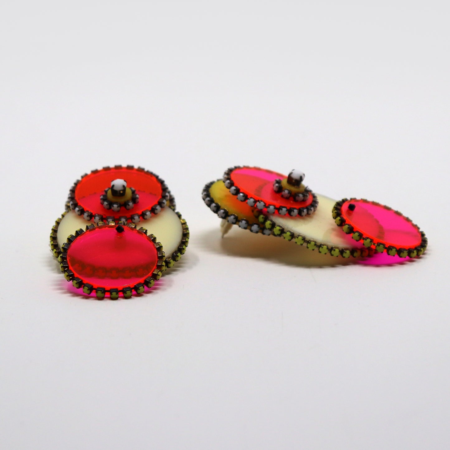 Large Four Piece Acrylic Studs