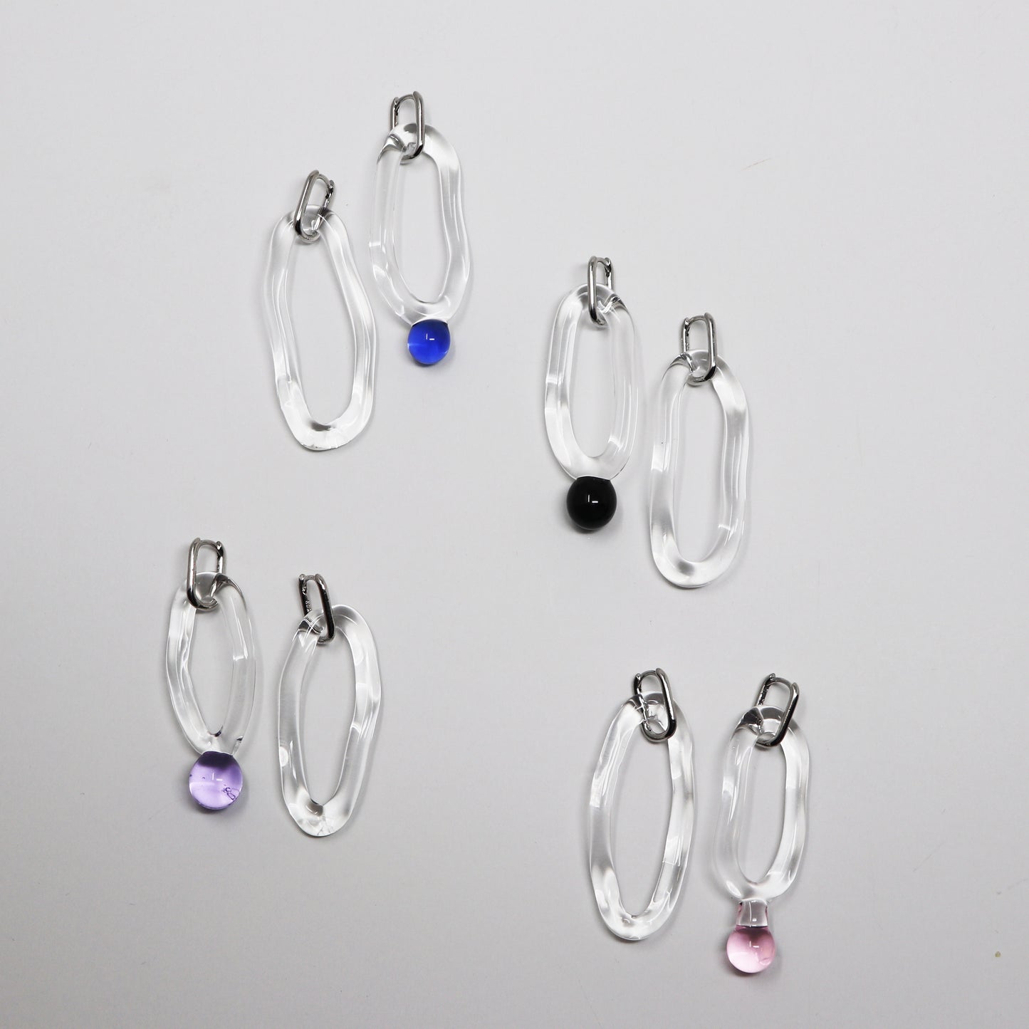 Asymmetrical Huggie Drop Earrings