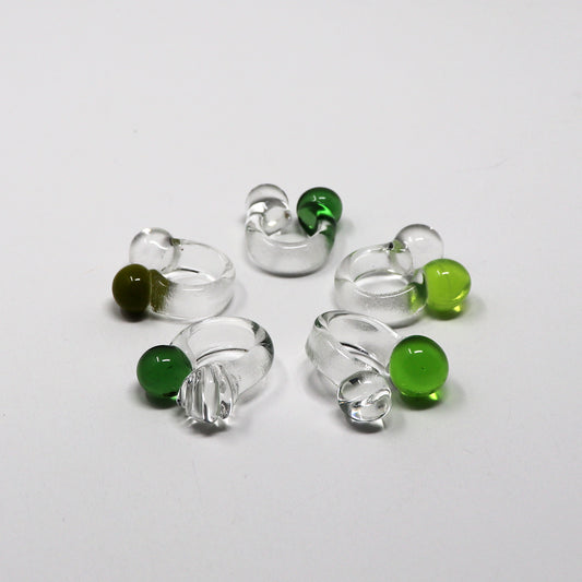 Green Diatomic Glass Ring