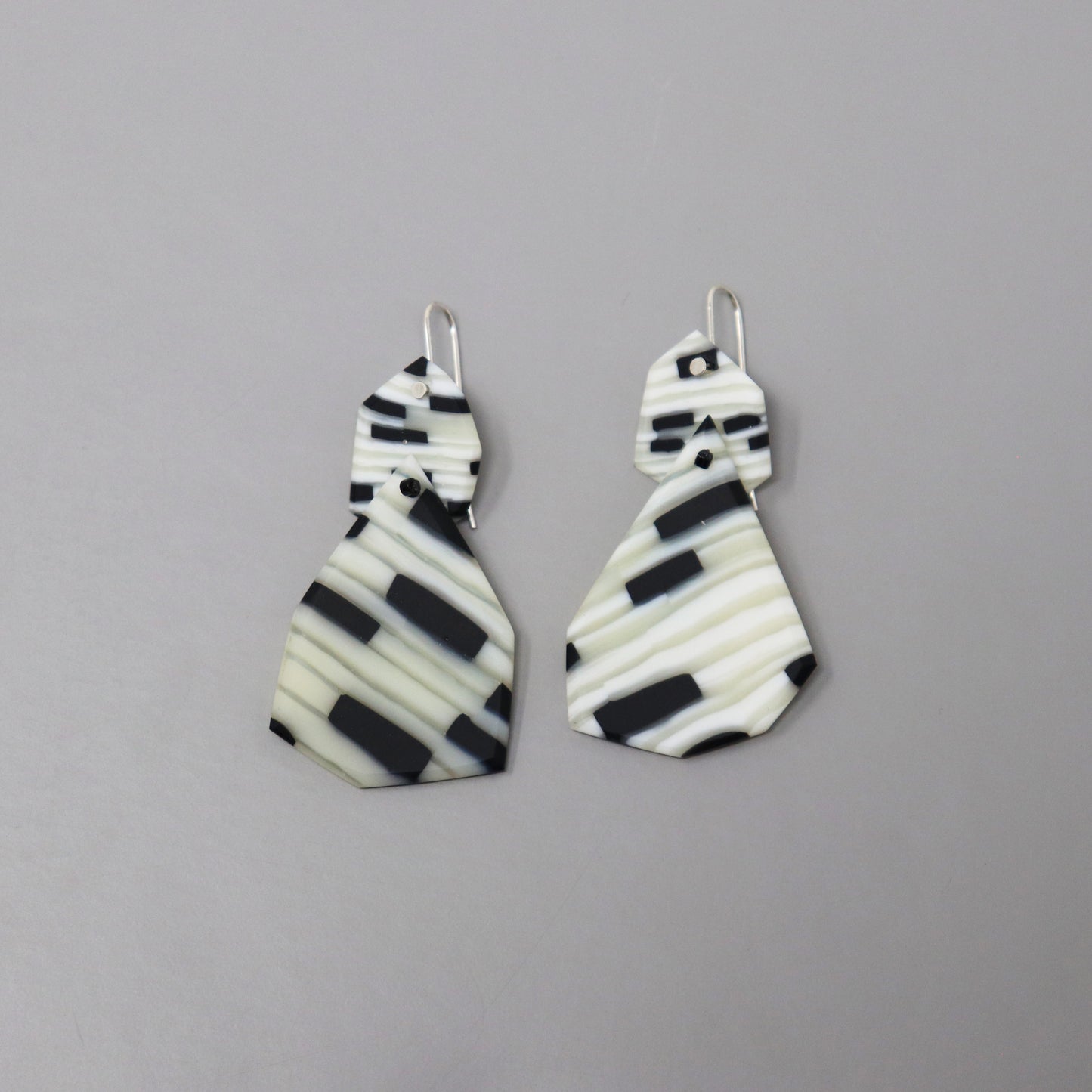 Two Piece Carved Drop Earrings