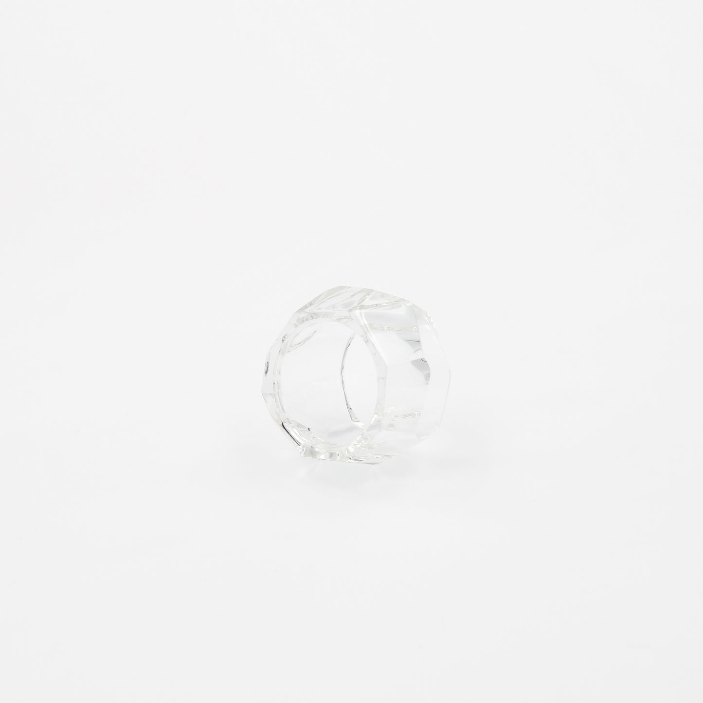 Faceted Clear Glass Ring
