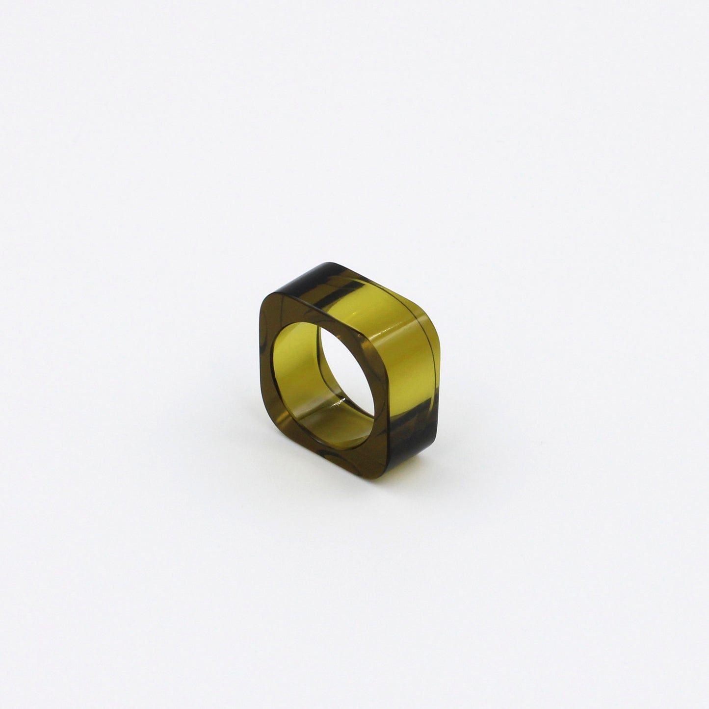 Olive Glass Ring