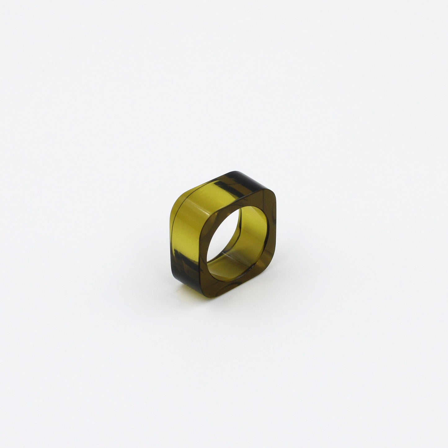 Olive Glass Ring