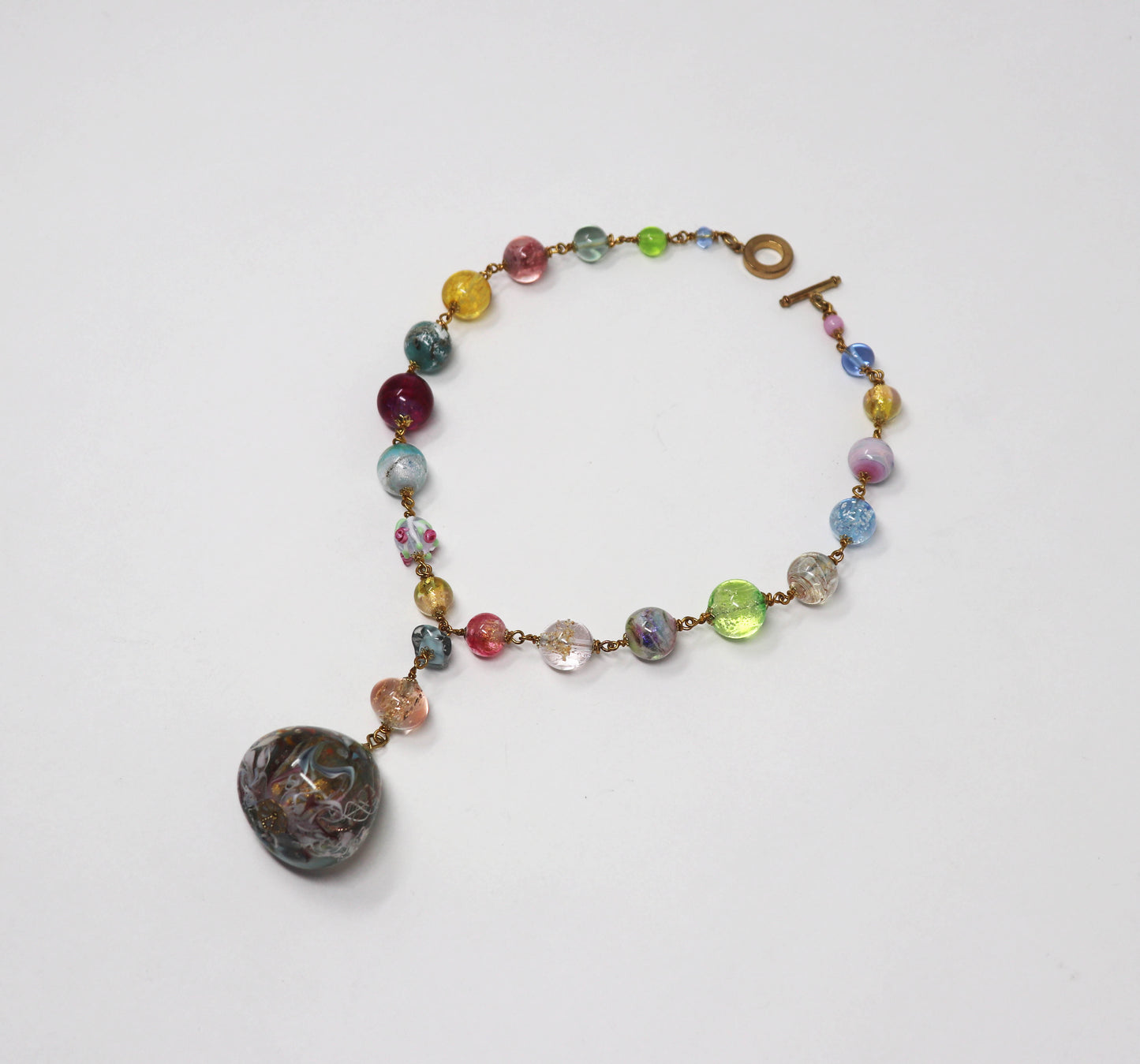Beaded Murano Glass Necklace
