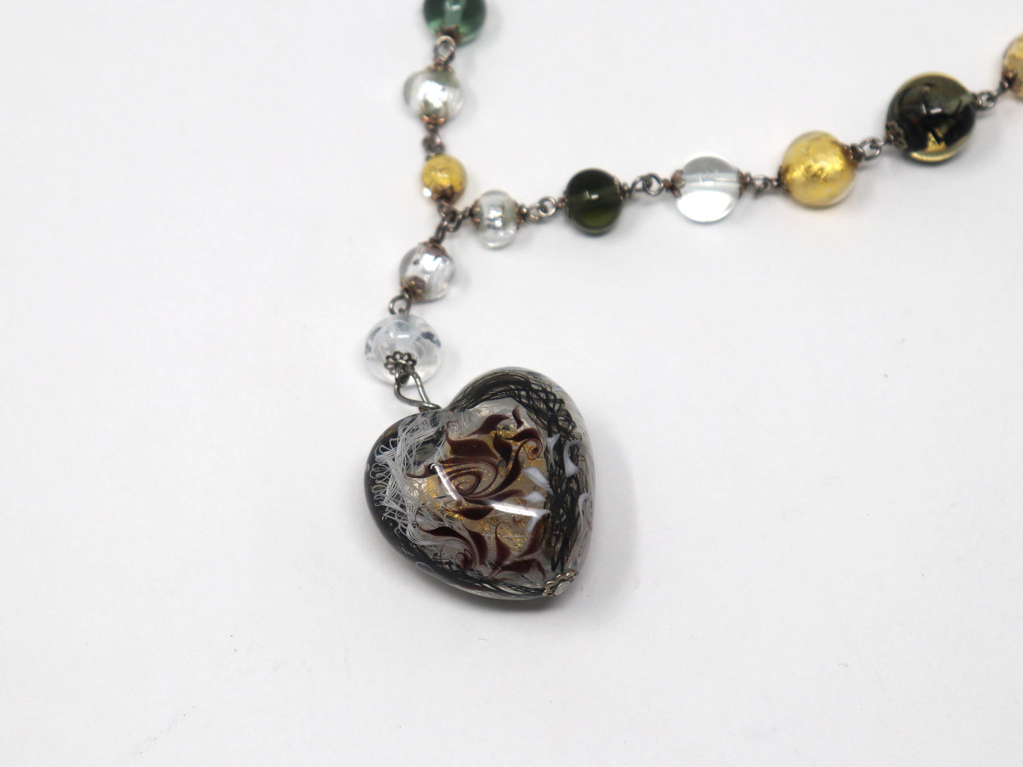 Beaded Murano Glass Necklace