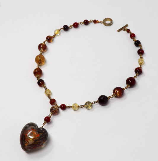 Beaded Murano Glass Necklace