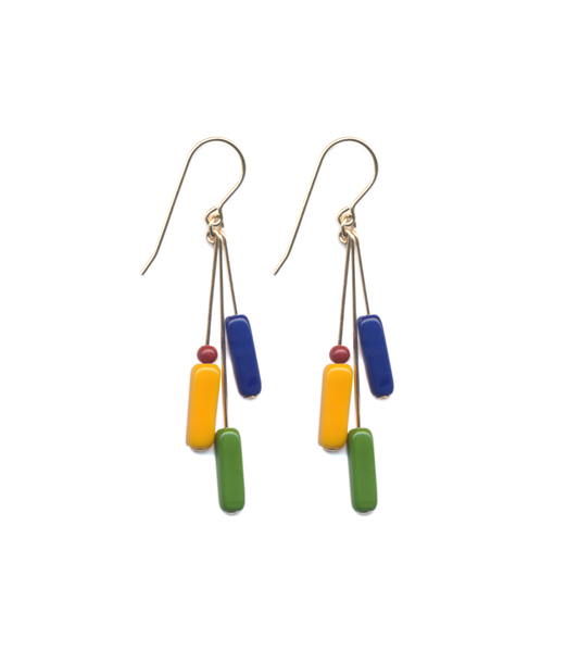Cylinder cluster earrings