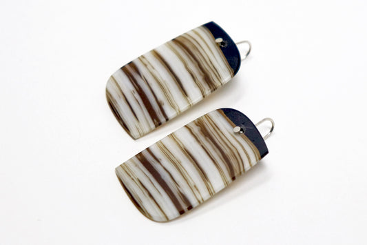 One Piece Carved Dangle Earrings