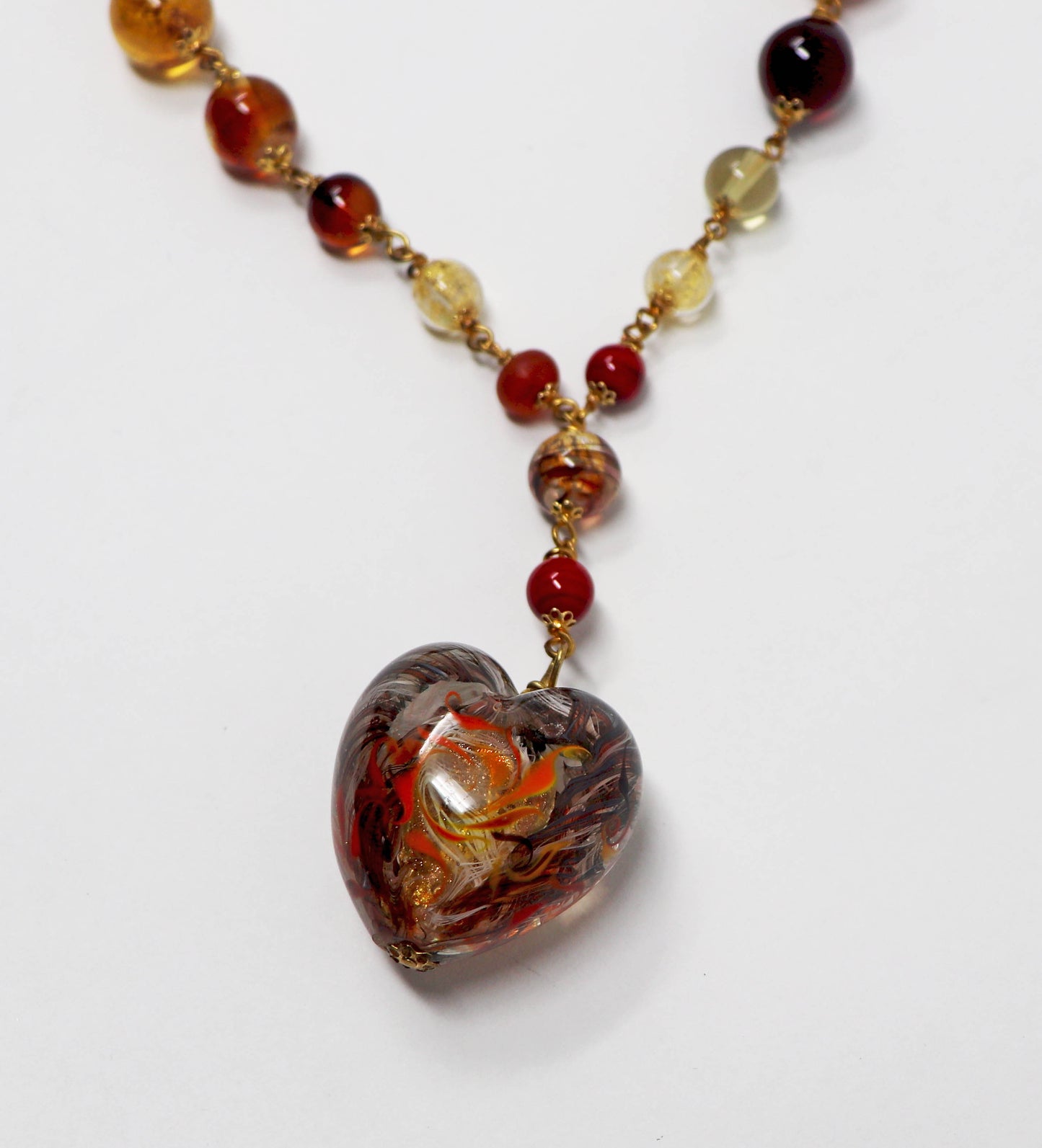 Beaded Murano Glass Necklace