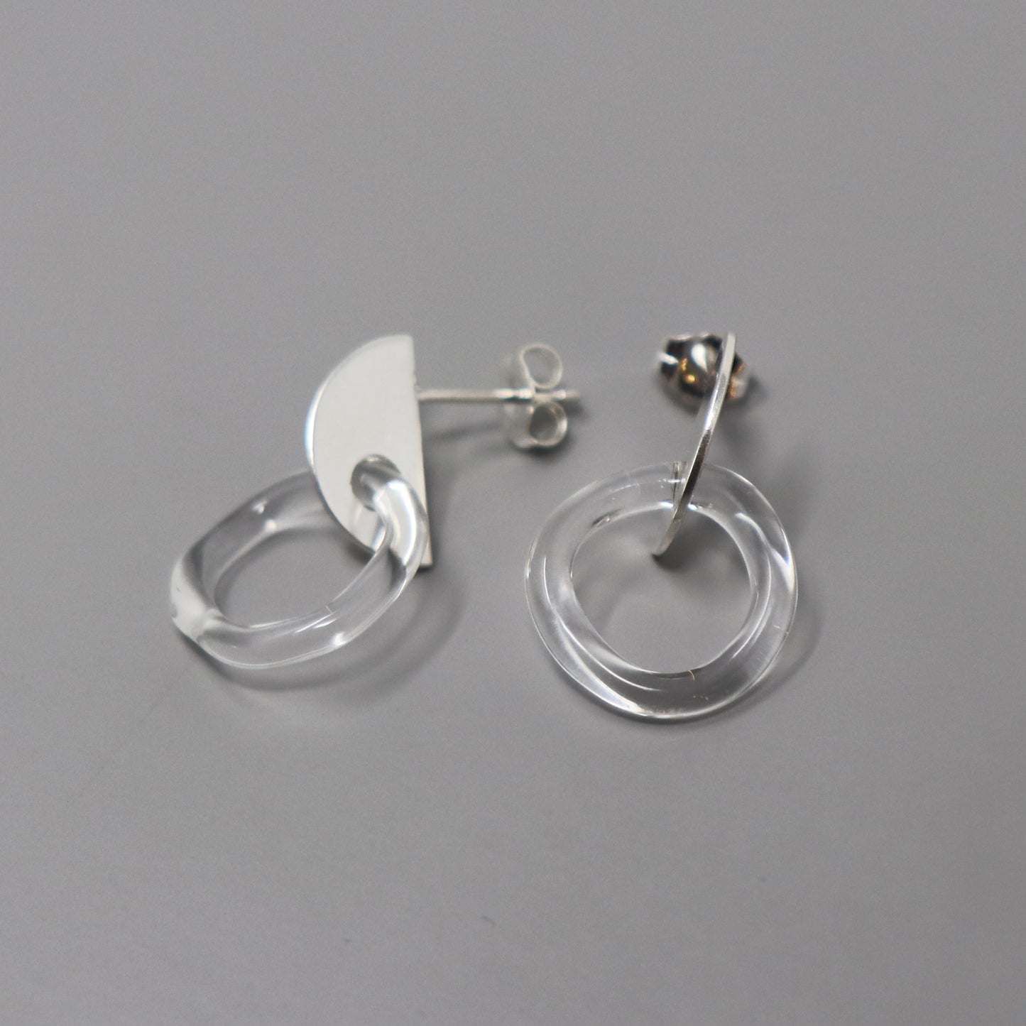 Slice Earrings in Silver