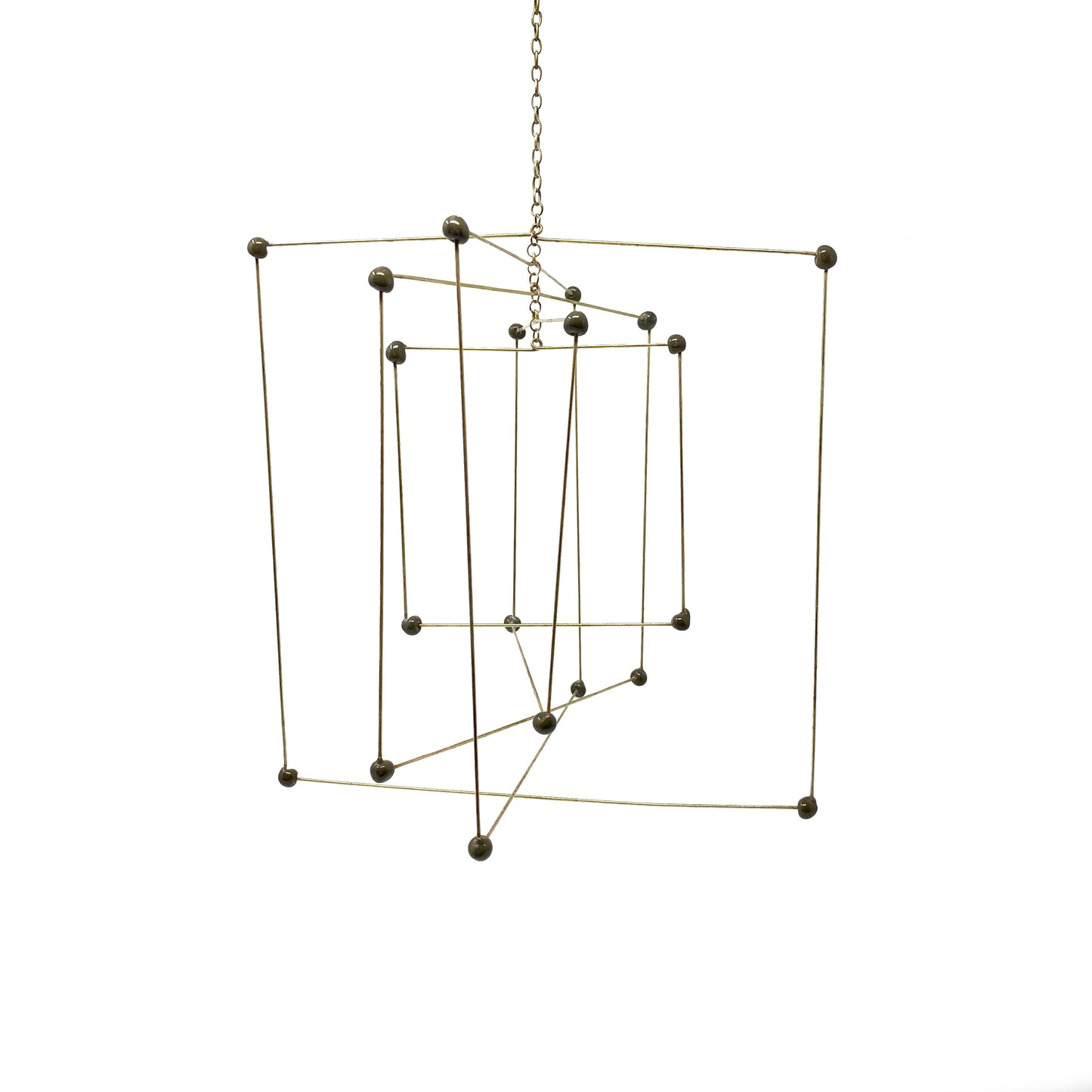 Large Olive Green Square Mobile