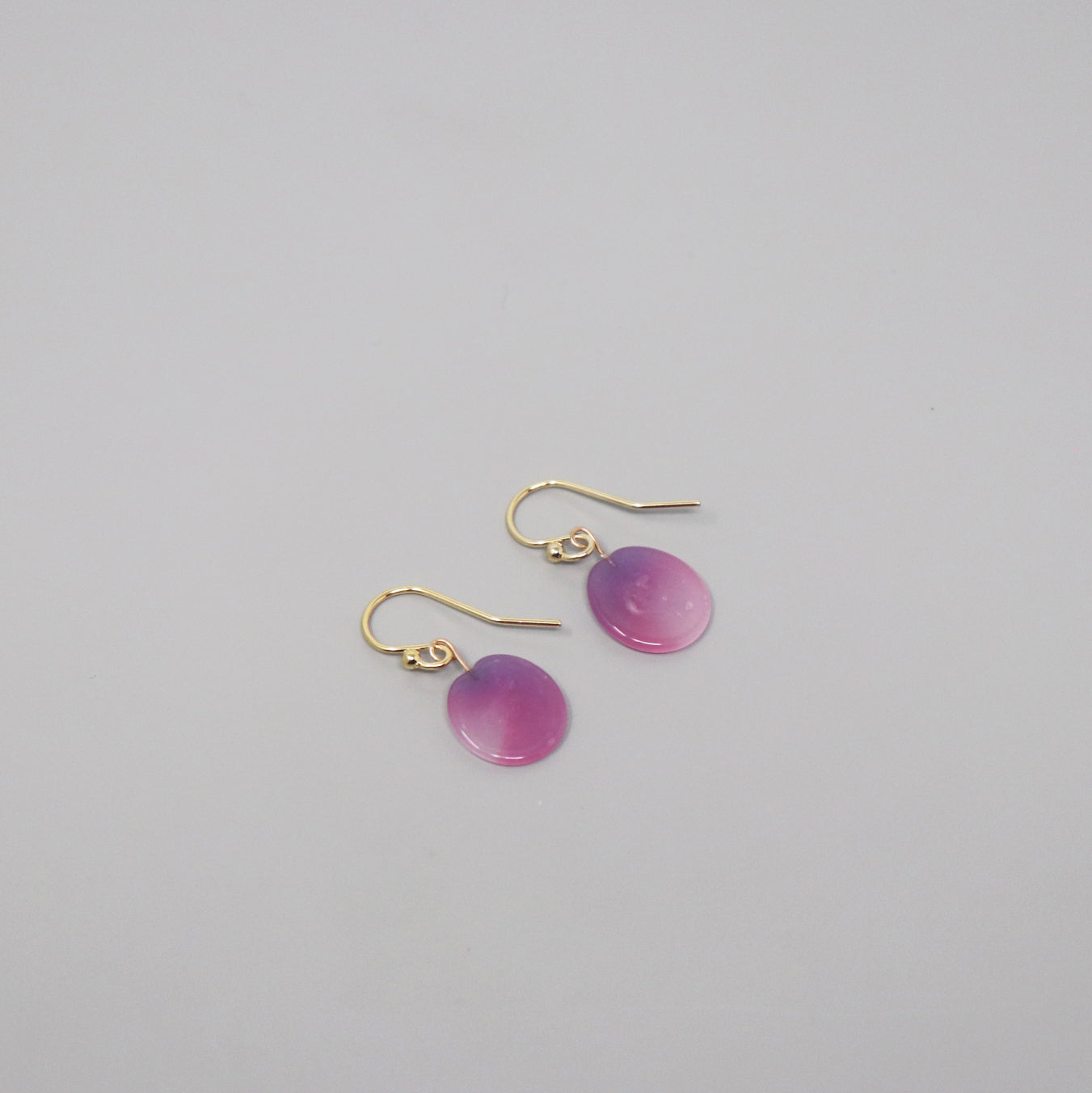 Recycled Glass Earrings in Gold Fill