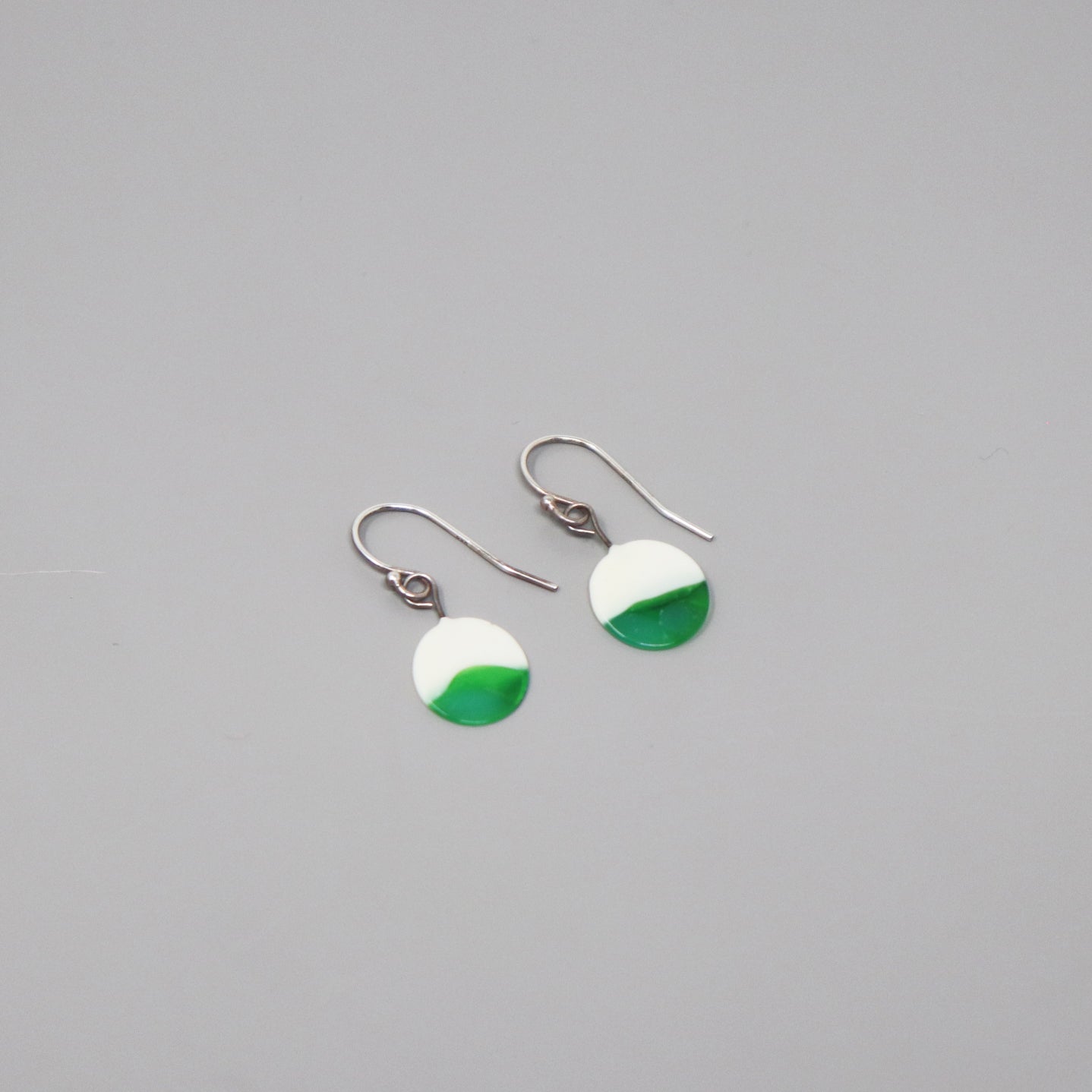 Recycled Glass Earrings in Sterling Silver