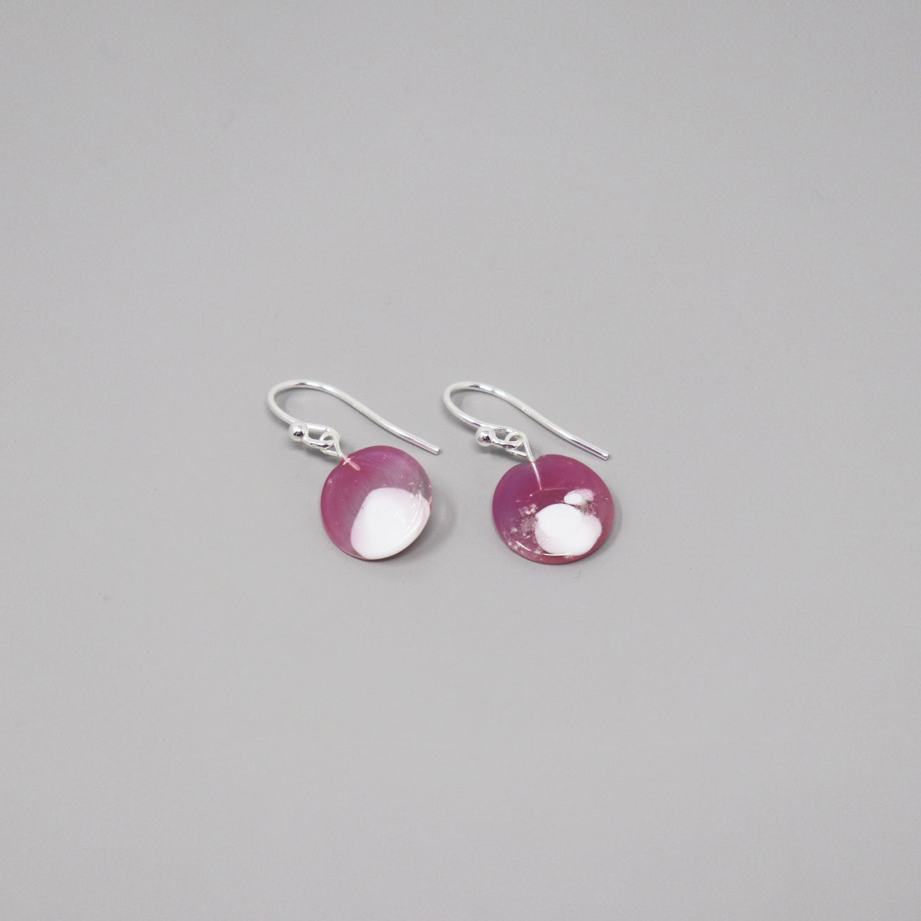 Recycled Glass Earrings in Sterling Silver