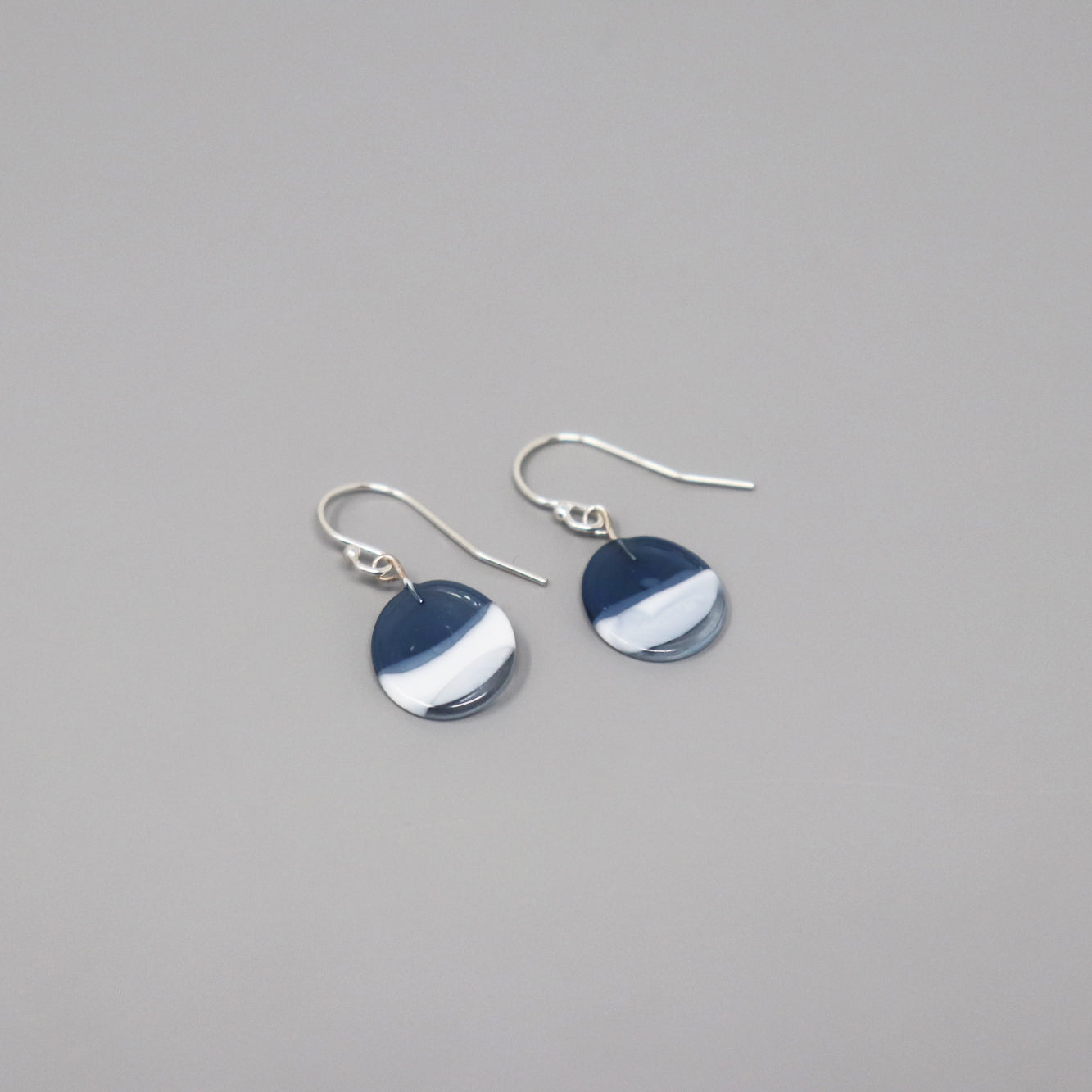 Recycled Glass Earrings in Sterling Silver